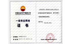 中国石油天然气集团一级供应网络证书